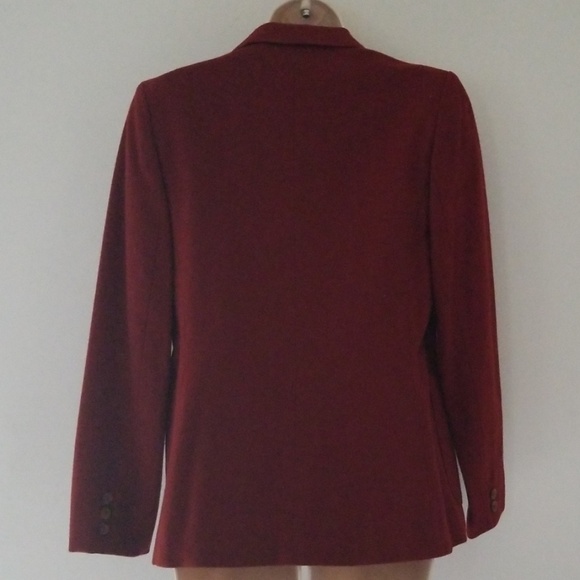 Prestige Of Boston Wine Red Blazer Jacket Size 10 - Picture 6 of 8